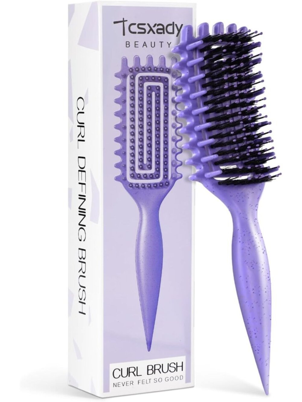 Curly Hair Brush for Wet & Dry Styling, Detangling Curling Tool, Perfect Curls